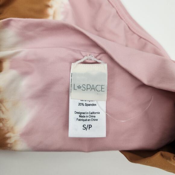 L*Space Frenchi Bikini Bottom in Tie Dye Brown Pink Size Small - Picture 3 of 3